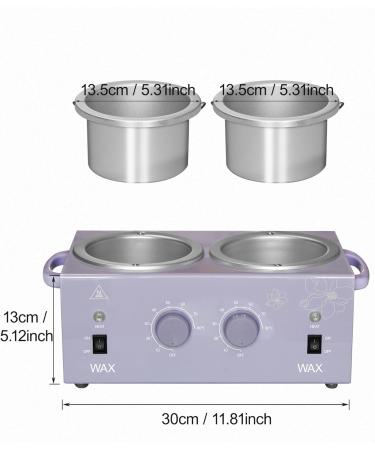 WENMILY Double Wax Warmer Kit for Hair Removal - 2 * 500ML Pots with Wax Beans, Sticks, and Strips - Buy Online on SooperMarket.com
