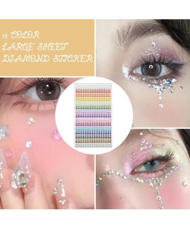 1390 PCS Face Jewels Set - Skin-Friendly Rhinestones for Festivals & Daily Makeup | Self-Adhesive Glitter Kit with Tweezer - Buy Online on SooperMarket.com