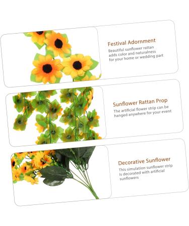 Zerodeko 5 Strings Simulation to Japan Home Decoration Simulated Sunflower Fake Sunflower Garland Sun Flowers Home Decor Sunflower Rattan Prop Fall Wedding Decor Silk Flower Vine Plant Orangex5pcs 94x16cmx5pcs - Buy Online on SooperMarket.com