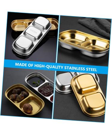 MAGICLULU Dining Tableware 9 Pcs Seasoning Dish Japan 304 Stainless Steel Household Seasoning Plate 20x8cmx3pcs As Shownx3pcs - Buy Online on SooperMarket.com
