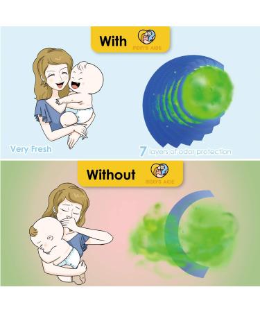 Moms Aide 4 Refill Cassettes - Compatible with Angelcare Diaper Genie & Litter Loose II | International Shipping Available - Buy Online on SooperMarket.com