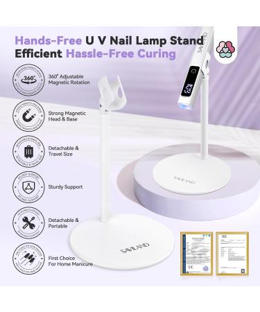 SAVILAND UV Nail Lamp Stand - Adjustable 360 Magnetic Rotation Portable & Hands-Free for Gel Nails - Ideal for Home Salon Manicure - Buy Online on SooperMarket.com