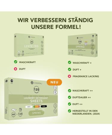 Cosmeau Neutral Detergent Leaves - Eco-Friendly Plastic-Free 120 Washes for All Colors - Ideal Travel Companion (60 Leaves) - Buy Online on SooperMarket.com