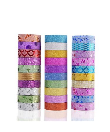 30 Rolls Washi Masking Tape Set,Decorative Craft Tape Collection for DIY and Gift Wrapping with Colorful Designs and Patterns
