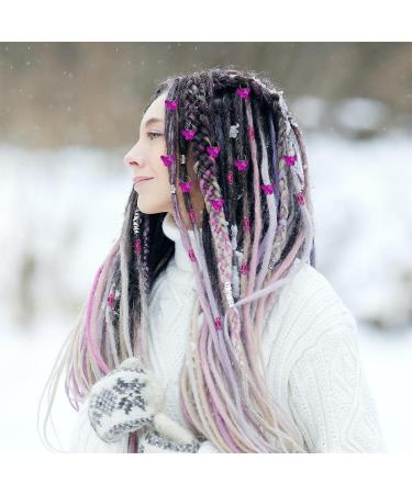 Formery Pink Butterfly Hair Jewels for Braids - 20PCS Spiral Loc Jewelry for African Coiling Dreadlock Accessories - Buy Online on SooperMarket.com
