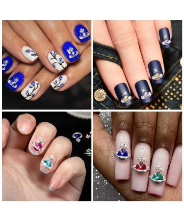 Noverlife 36PCS Planet Nail Charms: 3D Saturn Crystal Diamonds for Sparkling Manicure Decor - Buy Online on SooperMarket.com