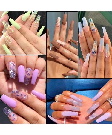 TOMICCA Clear Coffin Nail Tips 500pcs - Long Full Cover Acrylic Fake Nails | Ballerina Style in 10 Sizes for Nail Extension - Ideal for Salons and DIY Nail Art - Buy Online on SooperMarket.com
