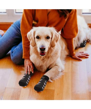 Ranypet Indoor Anti-Slip Socks for Dogs | Soft Adjustable Paw Protection with Traction Control | Ideal for Old Dogs on Hardwood Floors - 3 Pairs M Size Pf tchen Pattern - Buy Online on SooperMarket.com