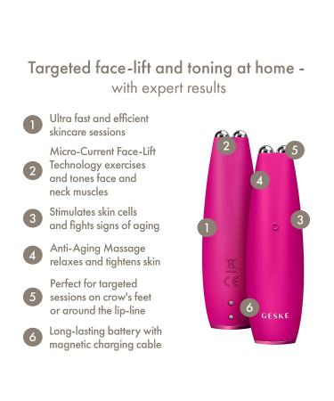 Geske SmartAppGuided Microcurrent Face-Lift Pen | 6-in-1 Anti-Aging Skincare Tool for Wrinkle-Free Young Skin | International Shipping Available - Buy Online on SooperMarket.com
