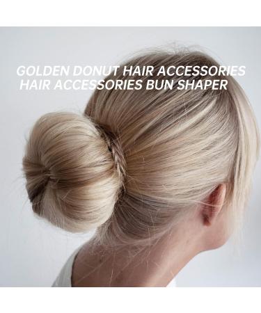 Hair Donut Bun Maker Set - 4 Pcs with 10 Hair Pins, 2 Sizes Doughnut Hair Bun Shaper for Chignon Style - Beige Hair Accessories for Girls and Kids - Buy Online on SooperMarket.com