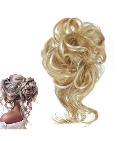 prinfantasy Hair Bun Extensions Hairpiece Hair Rubber Scrunchies Curly Messy Bun Wavy Curly Hair Wrap Wavy Messy Bun Updo Hair Pieces with Hair Rope GBFQ019 GBFQ019 One Size