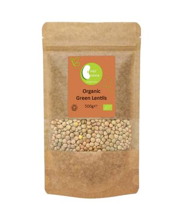 Organic Green Lentils -Certified Organic- by Busy Beans Organic (500g)