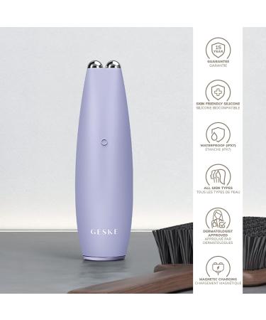 Geske SmartAppGuided Microcurrent Face-Lift Pen | 6-in-1 Anti-Aging Skincare Tool | Purple | Lift & Rejuvenate Skin Without Wrinkles - Buy Online on SooperMarket.com