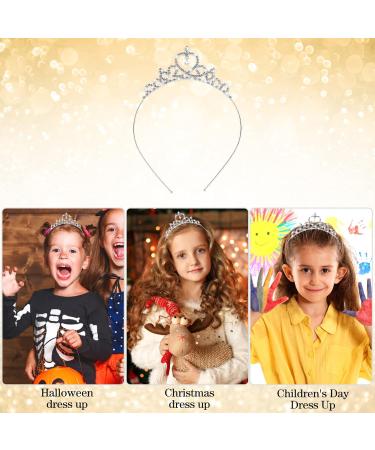 WLLHYF Silver Princess Crown Crystal Sash Tiara Rhinestone Headband Hair Accessories for Birthday Christmas Decoration Women Girls Bridal Wedding Hair Bands Jewellery Baroque - Buy Online on SooperMarket.com