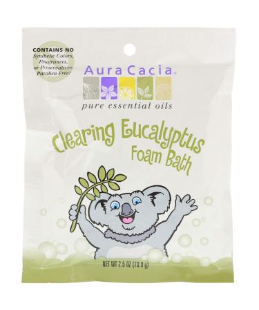 Aura Cacia Foam Bath Clearing Eucalyptus - 2.5 oz