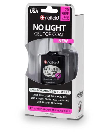 NAIL-AID No-Light Gel Top Coat Clear - 0.55 fl oz - Buy Online on SooperMarket.com