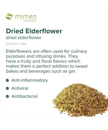 Mimea Elderflowers Dried | 1kg | Quality Ingredients | Great for Gin Distilling | Natural | No Additives | Floral Taste - Buy Online on SooperMarket.com