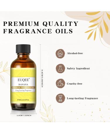 EUQEE Banana Fragrance Oil 60ml - Premium Aromatherapy Essential Oil for Diffusers & Candle Making - Buy Online on SooperMarket.com