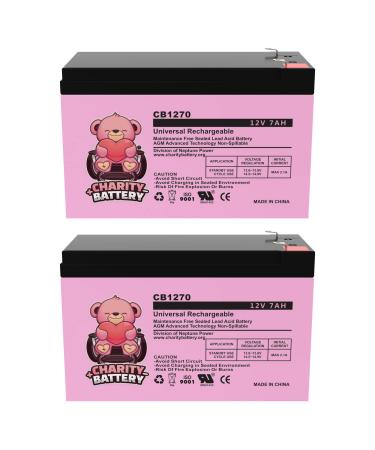 CB1270 Razor 12 Volt 7Ah Electric Scooter Replacement Batteries High Performance - Set of 2 (Replaces 6-DW-7)