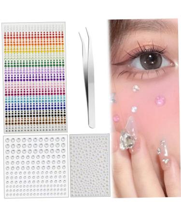 1390 PCS/Set Face Jewels for Facial Makeup Kit Face Jewels Festival 3-Sheet Skin-Friendly Face Glitter with Tweezer Self-Adhesive Rhinestones for Daily Use Festivals..