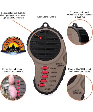 Cass Creek Ergo Boar Call CC034 - 5 Expert Calls in 1 Handheld Electronic Game Call - Buy Online on SooperMarket.com
