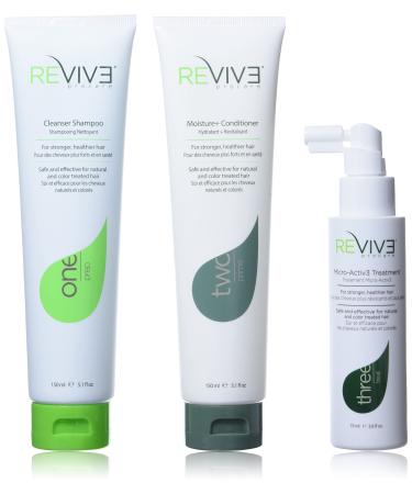 REVIV3 Procare 30 Day Trial Kit - 3-Part System for Fine and Thinning Hair - Sulfate and Paraben Free - Leave-In Hair Treatment Shampoo and Conditioner - Thinning Hair Treatment for Men and Women