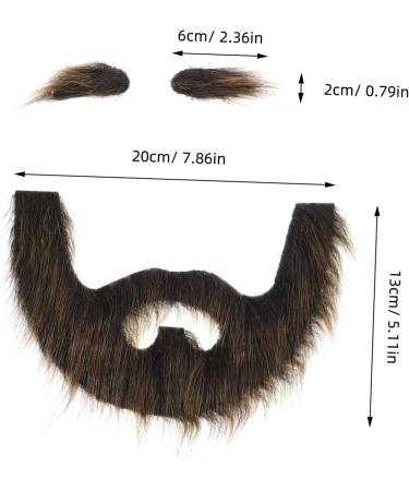 FOYTOKI 1 Set Beard Dress up Omfortable Eyebrow Faux Beard Prop Grey Santa Claus Beard False Mustache Plush - Buy Online on SooperMarket.com
