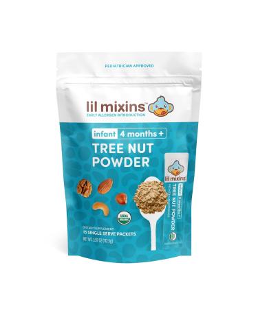 Lil Mixins Early Allergen Introduction, Tree Nut | Baby Stage 1-3, for Ages 4 Months -12 Months | Individual Packets, 2 Month Supply