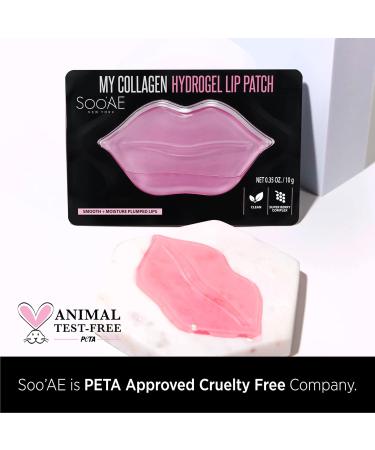 SooAE My Collagen Hydrogel Lip Patch - 12 Count Moisturizing Anti-Aging Lip Mask for Youthful Lips - Buy Online on SooperMarket.com