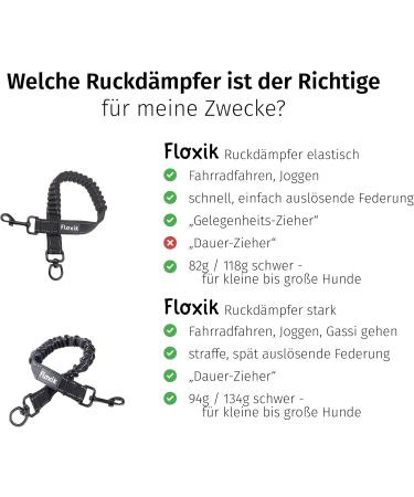 FLOXIK RUTICATIONS Elastic Slear for Medium-Sized Dogs | Bungee Leash Extension for Jogging Cycling & Walking - Black - Buy Online on SooperMarket.com