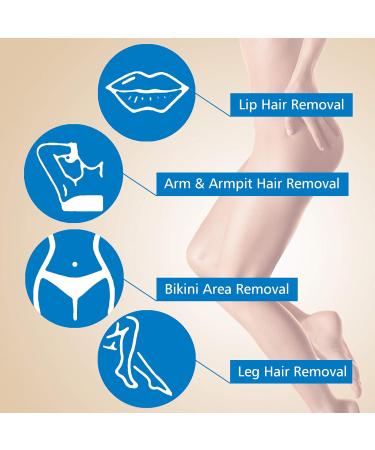 Adjustable Temperature Wax Warmer Hair Removal Kit - Includes 4 Bags Hard Wax Beads, Application Spatulas, Vented Cover, Auto Shut-Off - Buy Online on SooperMarket.com