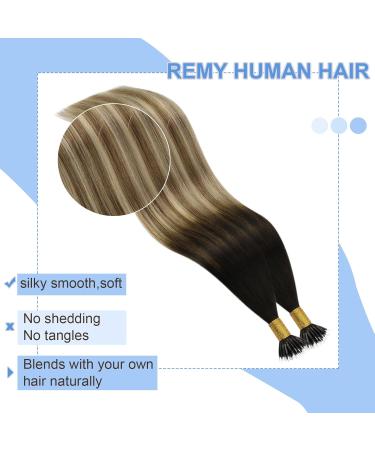 Youngsee Nanoring Extensions - Real Hair Balayage 35cm Nano Hair Extensions | Brown & Blond Shades | 50g #2/6/24 - Buy Online on SooperMarket.com