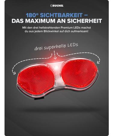 B chel LED Bicycle Luggage Rack Light | STVZO Approved Rear Taillight for Dynamo & E-Bike | Compact 11.69 x 5.02 x 1.79 cm - Buy Online on SooperMarket.com
