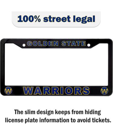 Golden State Warriors License Plate Frame - Black, 12.25 x 6.25 - Ideal Gift for Sports Fans - Slim Design - Buy Online on SooperMarket.com