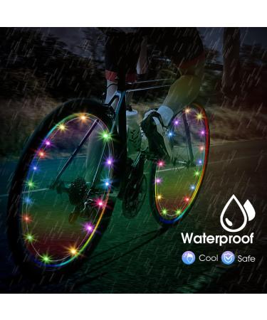 DLY LED Bike Wheel Lights 2Pcs - Waterproof Colorful Tire Lights for Night Riding - Fun Birthday Gift for Kids & Adults - Super Bright Wheelchair Light - Buy Online on SooperMarket.com