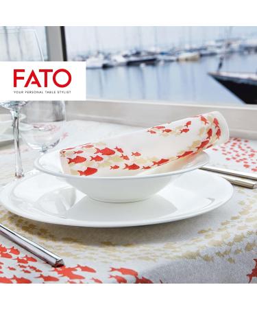 Fato Coral Tide Airlaid Dry Paper Napkins - 50 Pack 40x40 cm - Textile Effect for Elegant Dining - Buy Online on SooperMarket.com