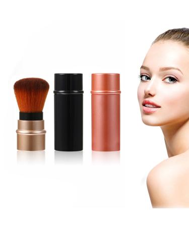 Vtrem 34 Colors Kabuki Foundation Brush Retractable Red Black Travel Makeup Brush Set - Buy Online on SooperMarket.com