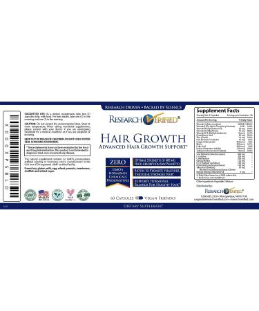 Research Verified Hair Growth Support - Biotin, DHT Blockers & Vitamins for Hair Growth and Loss Prevention - 1 Month Supply - Buy Online on SooperMarket.com