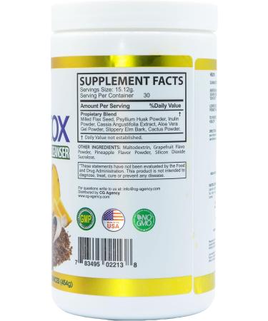 GuzHealth Colon Cleanser Fiber Detox - 30-Day Supply for Toxin Elimination & Constipation Relief with Measuring Scoop - Buy Online on SooperMarket.com