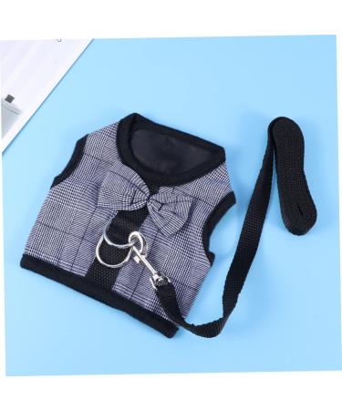 Minkissy 3pcs Bunny Vest Dress - Guinea Pig Harness & Leash Set | Small Pet Clothing for Rabbit Hedgehog & Chinchilla - Gray Size 2x3Pcs - Buy Online on SooperMarket.com