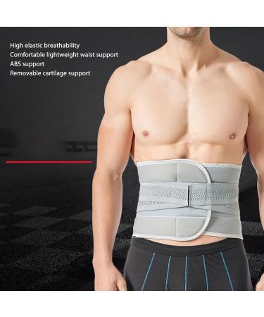 XL Gray Elastic Back Bandage - Adjustable & Breathable Lumbar Support for Lower Back Pain Relief | Ideal for Sports & Daily Use - International Shipping Available - Buy Online on SooperMarket.com