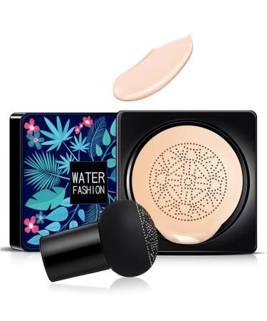 Sumeitang Mushroom Air Cushion CC Cream Liquid Foundation Makeup Lasting Moisturizing BB Cream Concealer Cushion Even Skin Tone Makeup Base Primer Easy to Apply for Dry Skin(Ivory)