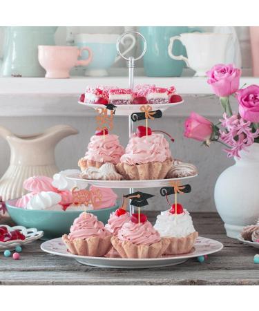 BAOK Graduation Cupcake Toppers - Graduation Theme Cupcake Toppers Class of 2023 Graduation Caps Cupcake Picks for Party Cake Decorations Supplies Rose Gold - Buy Online on SooperMarket.com