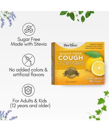 Herbion Naturals Honey Lemon Cough Lozenges | Cough Suppressant | Sore Throat Relief | Pack of 6 - Buy Online on SooperMarket.com