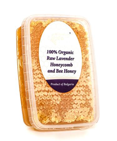 250 g Organic Raw Lavender Honeycomb Natural Pure Fresh Directly from The hive Handmade Absolutely Real Product (250) 250.00 g (Pack of 1)