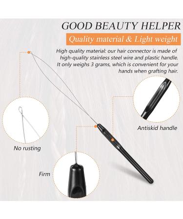 20-Piece Hair Extension Loop Needle Threader Set - DIY Hook Tool for Hair & Feather Extensions - Black Loop Tools - Buy Online on SooperMarket.com