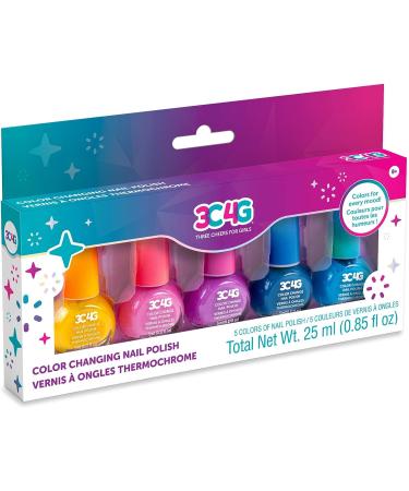 Color Changing Nail Polish Set for Girls & Teens - 5 Non-Toxic Colors - Ages 8 - Buy Online on SooperMarket.com