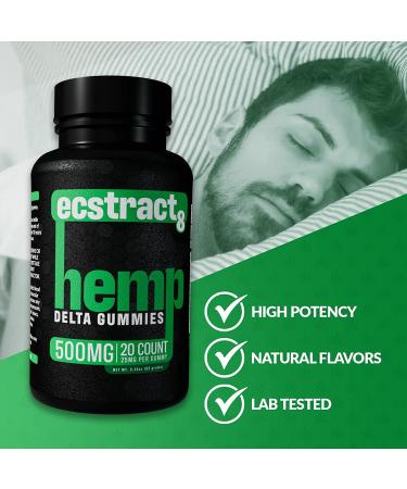 Hemp Gummies Delta Premium 500mg High Potency - 25 Fruity Gummies for Stress Relief, Inflammation, Pain, and Restful Sleep - Buy Online on SooperMarket.com