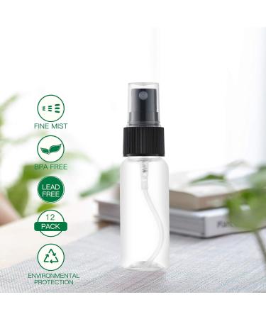 Toureal 30ML Fine Mist Spray Bottle 12pcs - Clear Travel Size Mister Refillable Container for Cosmetics - Buy Online on SooperMarket.com