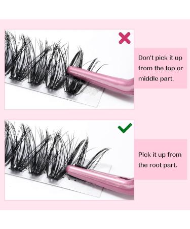280 Pcs Cluster & Wispy Individual Lashes 40D-D-0.07-14 mm | DIY At-Home C D Curl Bottom Lashes - Buy Online on SooperMarket.com